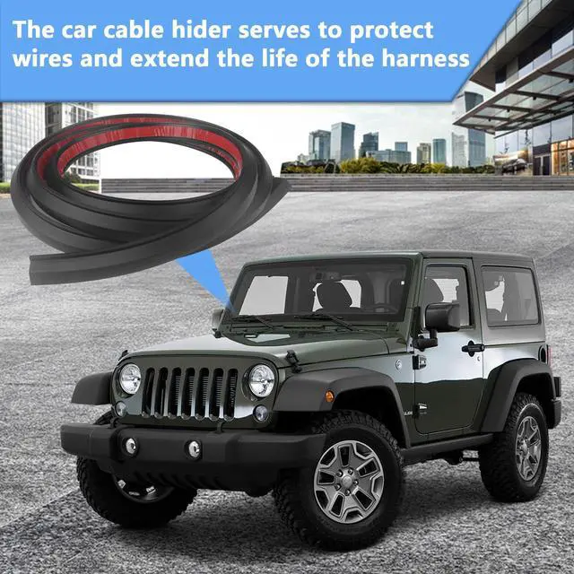 Alt view image 6 of 6 - Car Windshield Wire Hider Roof Rack Light Bar Cable Hider - Universal | 6.56 Ft Car Wire Hider Windshield Wire Cover - 1 PC