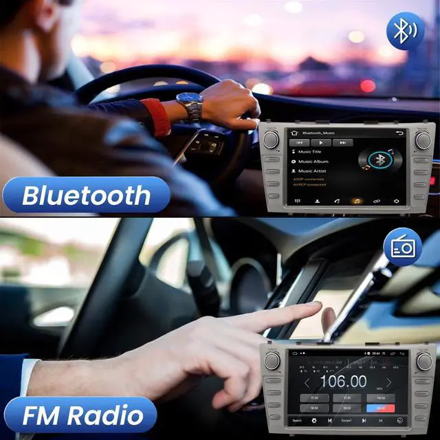 Alt view image 5 of 6 - QLED 8core for Toyota Camry Radio Upgrade 2007 2008 2009 2010 2011,Touch Screen Stereo,carplay and Android Auto,Free Camera