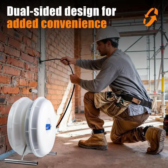 Alt view image 6 of 7 - 415D Wire Dispenser Wheel, 2 Reel Wire Dispenser Kit for 250 foot rolls of Wires, Cable Dispenser Wheel for Electricians & Contractor, Durable, Light Weight