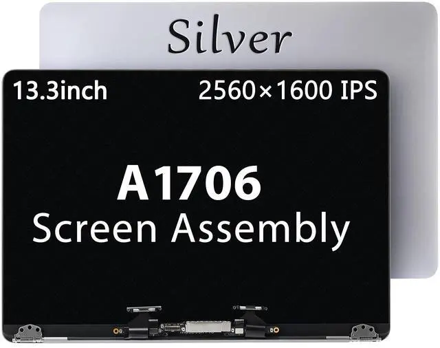 Main image of Replacement for MacBook Pro Retina A1706 A1708 LCD Screen Assembly | Late 2016 Mid 2017 EMC 3071 3163 MPDL2/A MPXV2LL/A (Silver)