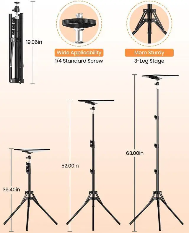 Alt view image 2 of 7 - Starlink Mini Tripod Mount with Adapter,Featuring Adjustable Height and 360° Angle Adjustment, Tripod mounting kit,Compatible with Starlink Mini Satellites. Ideal for Camping and RV Travel