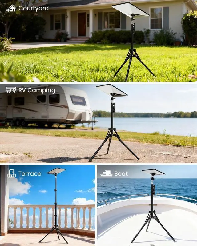Alt view image 7 of 7 - Starlink Mini Tripod Mount with Adapter,Featuring Adjustable Height and 360° Angle Adjustment, Tripod mounting kit,Compatible with Starlink Mini Satellites. Ideal for Camping and RV Travel