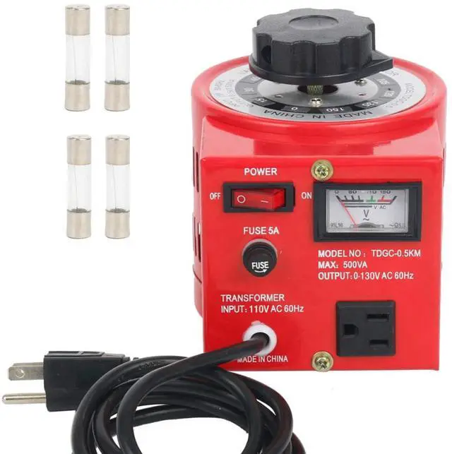 Main image of Variac, 500VA Variable Voltage Transformer,AC Auto Transformer | 5Amp Variac Transformer,110V Input 0-130V Output,Ideal for Household Industrial and Lab Voltage Testing