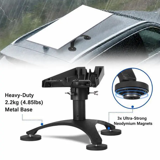Alt view image 2 of 7 - Magnetic Roof Mount for Starlink Gen 3 Standard,Magnetic Mount No-Drill Installation,Strong Magnet Mounting Kit for Starlink Internet Kit Satellite Includes Adapter for Starlink
