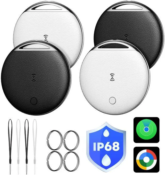 Main image of Air Tags for Android, Air Tags-4 Pack Work Compatible with Apple Find My & Google's Find Hub, Smart Tag Item Finders IP68 Waterproof Replaceable Battery for Wallet, Luggage, Backpack, Keys (2026 New)
