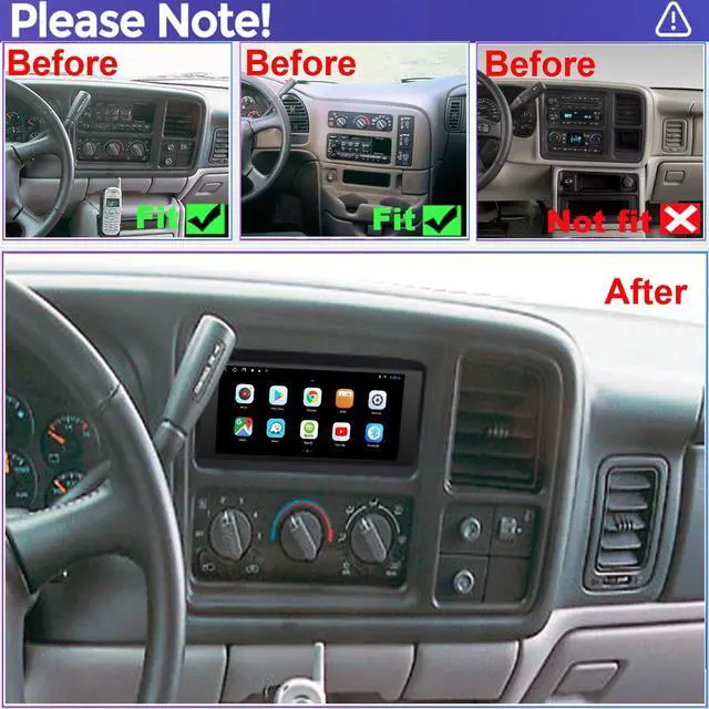 Alt view image 2 of 6 - QLED 8 Core Radio for GM Chevrolet Chevy GMC Buick Cadillac Upgrade 1995 1996 1997 1998 1999 2000 2001 2002 Touch Screen Stereo Carplay Android Auto Ready Free Camera
