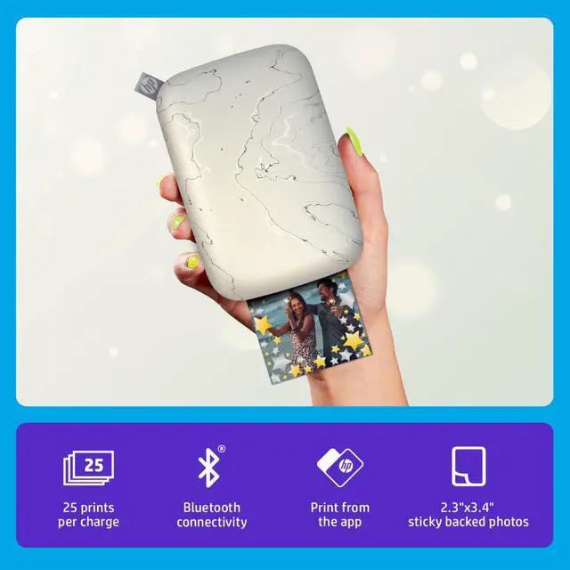 Alt view image 3 of 7 - Sprocket Select Portable Instant Color Photo Printer for Android and iOS Devices (Eclipse) Zink Paper Bundle