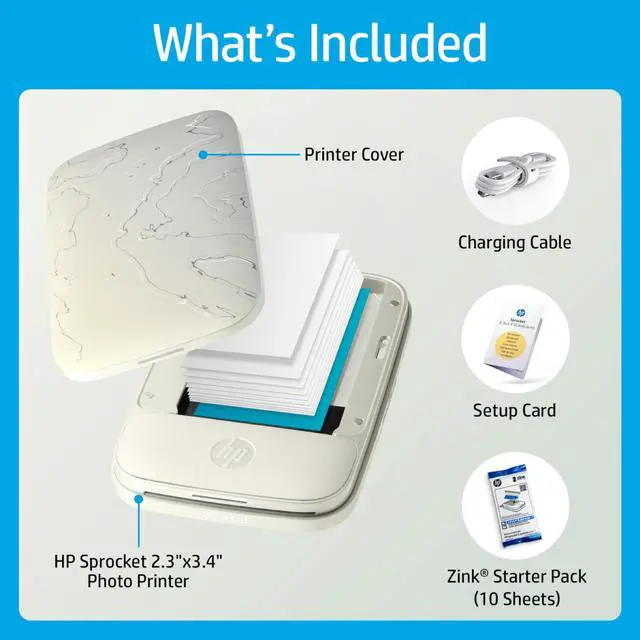 Alt view image 5 of 7 - Sprocket Select Portable Instant Color Photo Printer for Android and iOS Devices (Eclipse) Zink Paper Bundle