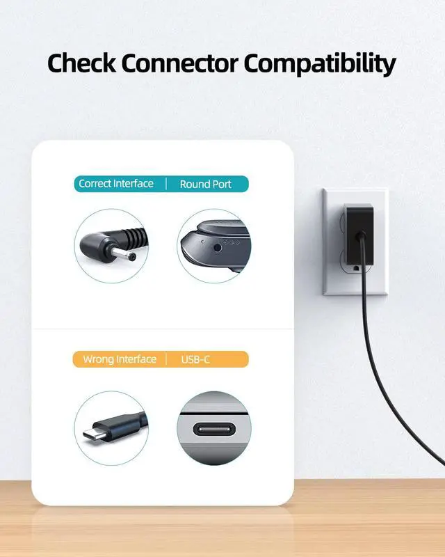 Alt view image 5 of 7 - Portable Charger Fit for Samsung Chromebook, Chromebook 3 2, XE500C13 Laptop Notebook, 26W 12V 2.2A Power Supply, PA-1250-98 303C 500C 503C XE501C13 XE303C12 XE500C12 XE503C12 XE503C32 AC Adapter