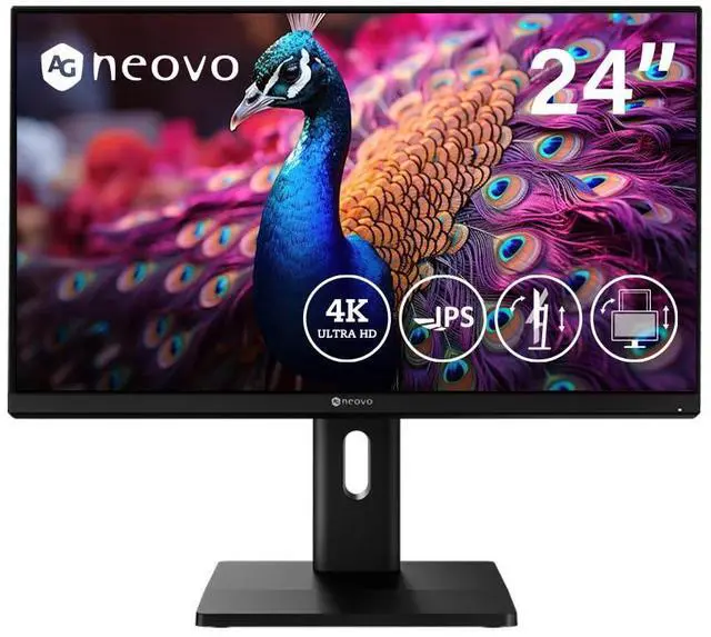 Main image of EM2451 24 Inch 4K Monitor, 3840 x 2160 UHD, IPS, 100% sRGB, 93% DCI-P3, Height Adjustable, Pivot, USB-C with 65W Power Delivery, Dual HDMI 2.1, DisplayPort 1.4