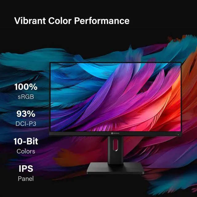 Alt view image 3 of 7 - EM2451 24 Inch 4K Monitor, 3840 x 2160 UHD, IPS, 100% sRGB, 93% DCI-P3, Height Adjustable, Pivot, USB-C with 65W Power Delivery, Dual HDMI 2.1, DisplayPort 1.4