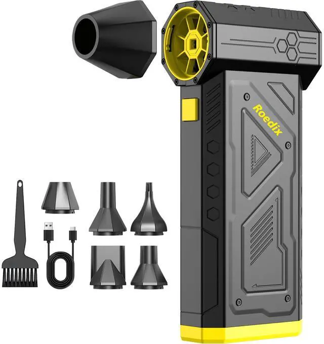 Main image of Compressed Air Duster,420 mins Runtime,Replace Canned Air to Clean Computer | 7800mAh,150000RPM,150g wind force,45M/S wind speed,comes with LED light.Portable air blower for computer, keyboard clean