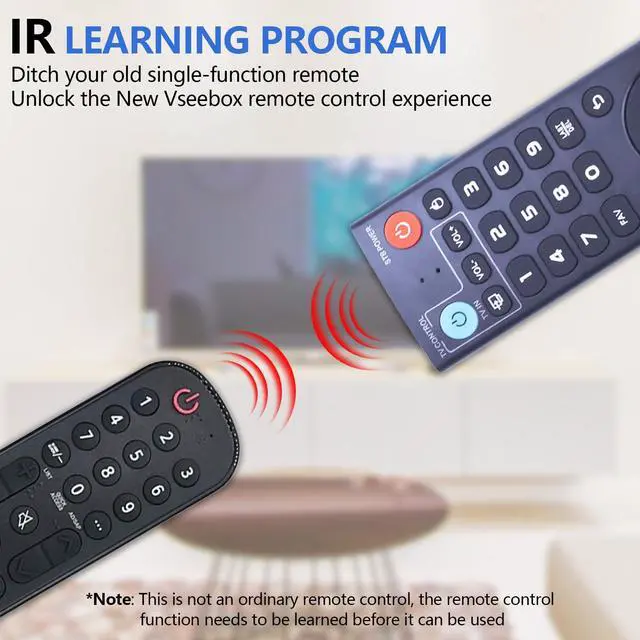 Alt view image 7 of 7 - New V3 Pro Voice Remote Control Compatible with vSeeBox V1/V2,V3/V2/V1/V5 Pro,V3Plus,Max/Elite/Max Intelligent Bluetooth Voice Remote Control