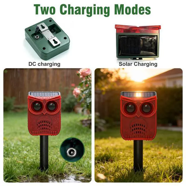 Alt view image 7 of 7 - Solar Motion Sensor Alarm Outdoor Dog Barking Alarm with 129dB Loud | PIR Motion Detection,IP65 Weatherproof Motion Activated for Deer, Coyote,Raccoons, Bears