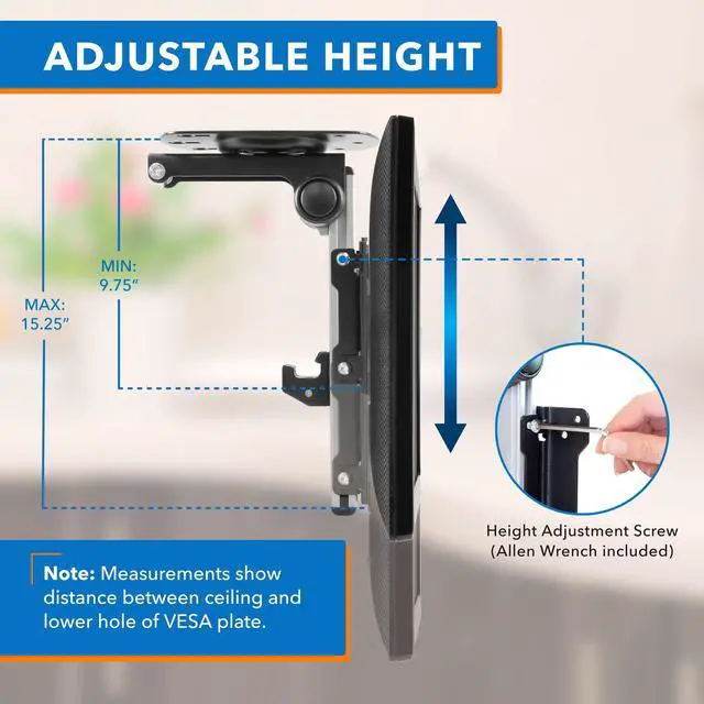 Alt view image 4 of 6 - LCD Tilt Swivel Under Cabinet Mount (17 inch - 37 inch)
