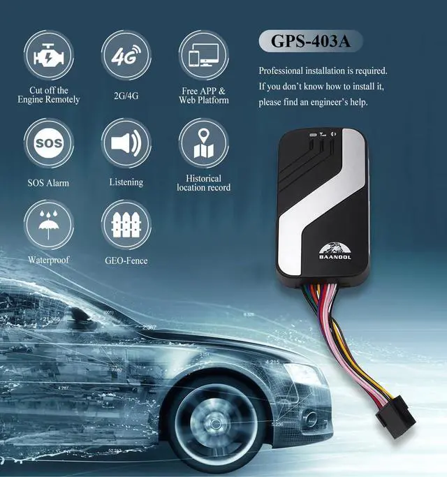 Alt view image 3 of 6 - BN 403 A/B 4G GPS Tracker Device for Vehicles No Monthly Fee Car Tracking Device Mini Locator for Automobile Truck Taxi (-403A 4G)
