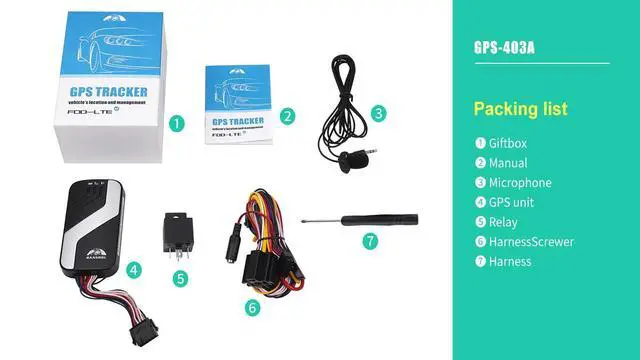 Alt view image 6 of 6 - BN 403 A/B 4G GPS Tracker Device for Vehicles No Monthly Fee Car Tracking Device Mini Locator for Automobile Truck Taxi (-403A 4G)