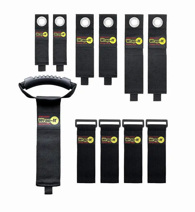 Main image of Garage Organization Value Pack | Assorted Storage Straps for Cord and Hose Storage