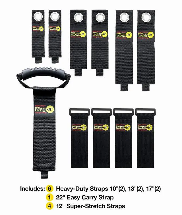 Alt view image 3 of 7 - Garage Organization Value Pack | Assorted Storage Straps for Cord and Hose Storage