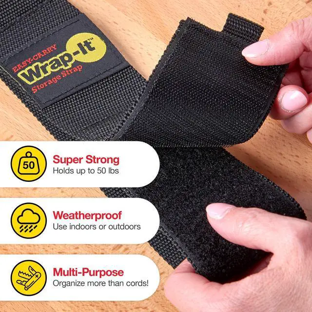 Alt view image 4 of 7 - Garage Organization Value Pack | Assorted Storage Straps for Cord and Hose Storage