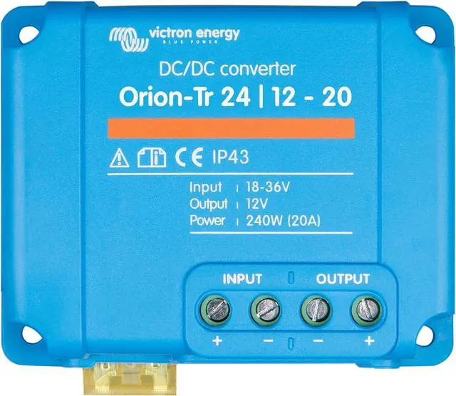 Main image of Orion-Tr DC to DC Converter 24/12-Volt 20 amp 240-Watt | IP43 Protected, for Dual Battery Systems, Non-Isolated