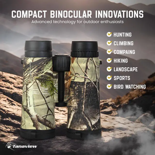 Alt view image 3 of 7 - 10X42 Compact Binoculars for Adults - Long Distance, High Powered Binoculars with Travel Case - Extra Bright Light & Large Field of View - Lightweight, Water & Fog Proof, Hunting, Bird Watching