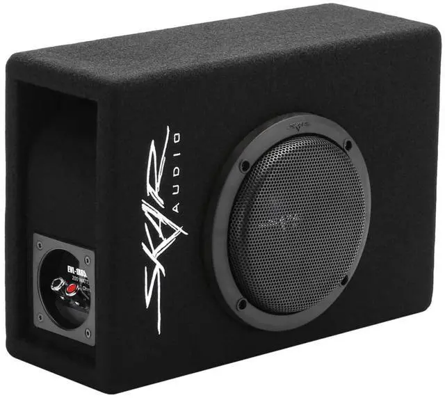 Main image of EVL-1X65D4-V-LP 6.5" 400 Watt Low Profile Slot Port Loaded Car Subwoofer Enclosure