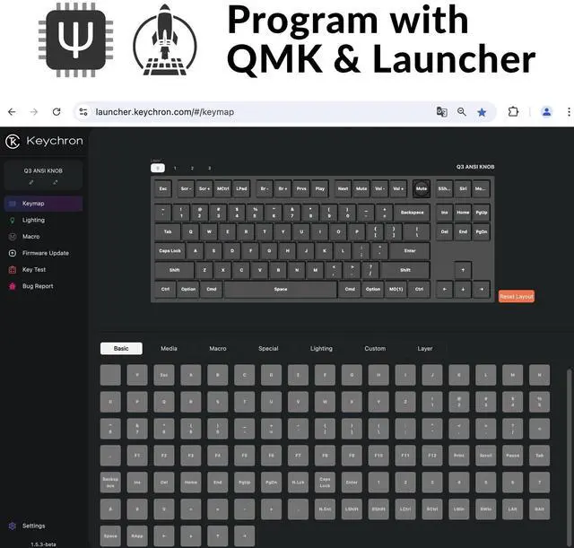 Alt view image 4 of 7 - Q3 Wired Custom Mechanical Keyboard Knob Version, TKL Tenkeyless QMK/VIA Programmable Macro with Hot-swappable Gateron G Pro Brown Switch Compatible with Mac Windows Linux (Blue)