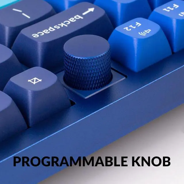 Alt view image 5 of 7 - Q3 Wired Custom Mechanical Keyboard Knob Version, TKL Tenkeyless QMK/VIA Programmable Macro with Hot-swappable Gateron G Pro Brown Switch Compatible with Mac Windows Linux (Blue)
