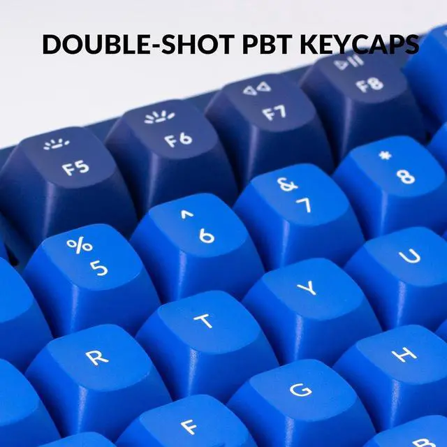 Alt view image 6 of 7 - Q3 Wired Custom Mechanical Keyboard Knob Version, TKL Tenkeyless QMK/VIA Programmable Macro with Hot-swappable Gateron G Pro Brown Switch Compatible with Mac Windows Linux (Blue)