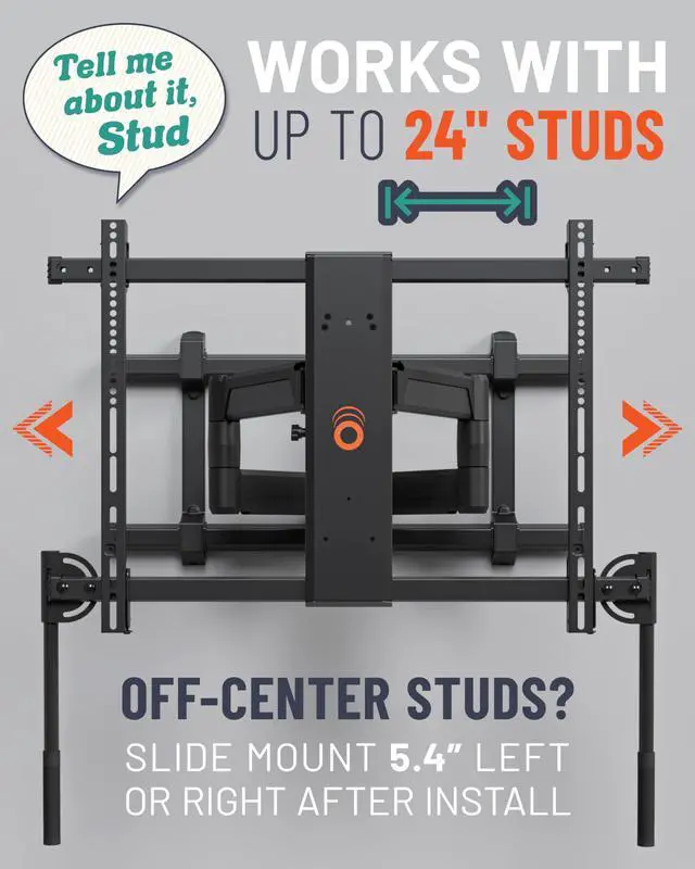 Alt view image 7 of 7 - XL TV Wall Mount for Screens Up to 90" - Full Motion TV Bracket w/Handles to Extend, Swivel & Tilt Screen for No Fingerprints - Easy DIY w/Included Hardware - Perfect for QLED & OLED TVs
