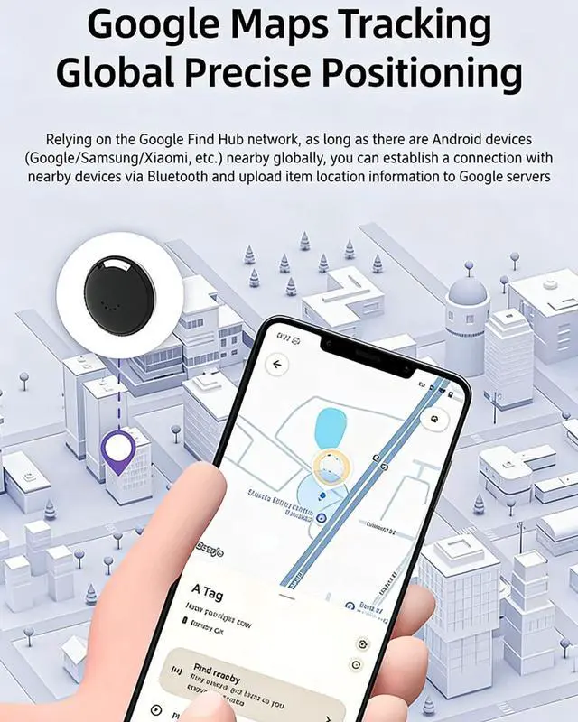 Alt view image 3 of 7 - 4 Pack Android Air Trackers,2026 New Key Finder for Android,Compatible with Google Find Hub App,with 4 Case, IP66 Waterproof,Luggage,Keys,Backpack Trackers,4colors (Round 4 Colors)