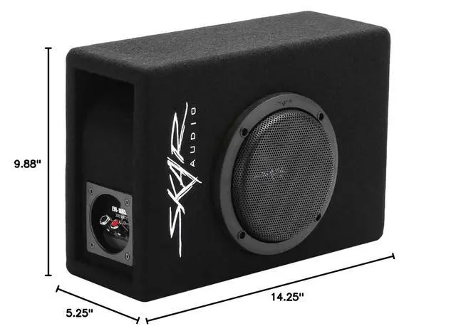 Alt view image 7 of 7 - EVL-1X65D4-V-LP 6.5" 400 Watt Low Profile Slot Port Loaded Car Subwoofer Enclosure