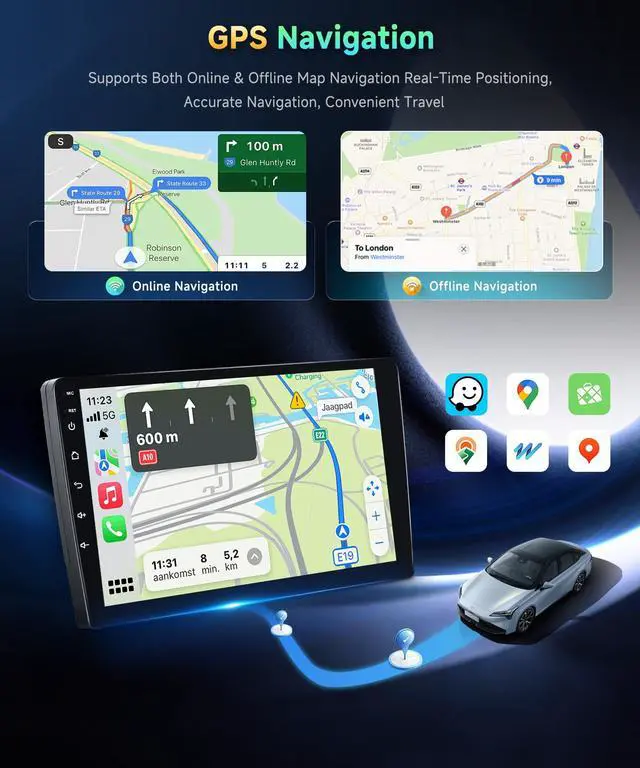 Alt view image 7 of 7 - 4G+128G Android 15 Car Radio for Honda Civic 2006 2007 2008 2009 2010 2011 | Stereo with 10.1inch Touchscreen Wireless CarPlay Android Auto Bluetooth 5.0 GPS FM/RDS 36EQ WiFi Backup Camera