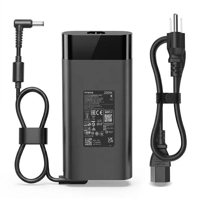 Main image of 230W 19.5V 11.8A Charger Compatible with HP Omen 16 (4.5x3.0mm) | Fits 15 17, Victus, ZBook Fury G7 G8 G9 G10, Power Studio, Pavilion Gaming Laptop AC Supply Cord Grey Tip