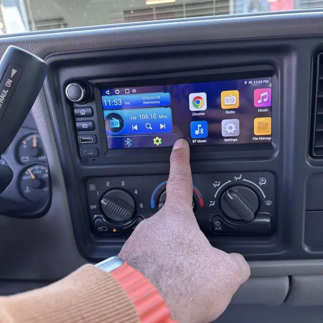 Alt view image 2 of 7 - Car Stereo Radio GPS Navi for Chevy GMC Tahoe Yukon Suburban Silverado Avalanche Sierra S10 Blazer Jimmy Sonoma Astro 1995-2005 /Cadillac Escalade1999-2002 WiFi Carplay Android Auto Backup Camera
