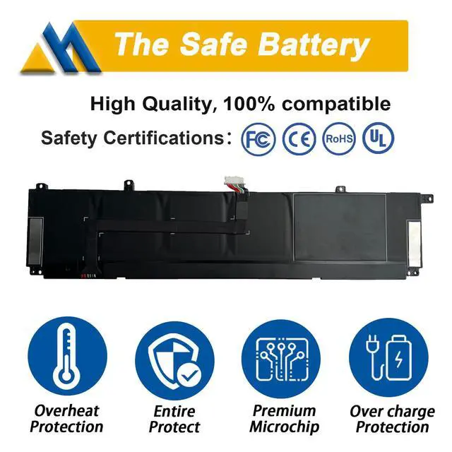 Alt view image 3 of 7 - 83Wh WK06XL M41711-005 Laptop Battery Replacement for HP Omen 16-b0xxx 16-b0000TX 16-B0047TX 16-C0xxx 16-C0167AX 16-b1001TX 16-n0023dx Omen 7 Plus 17-ck0xxx 17T-CK100 M41640-AC1 11.58V 6880mAh