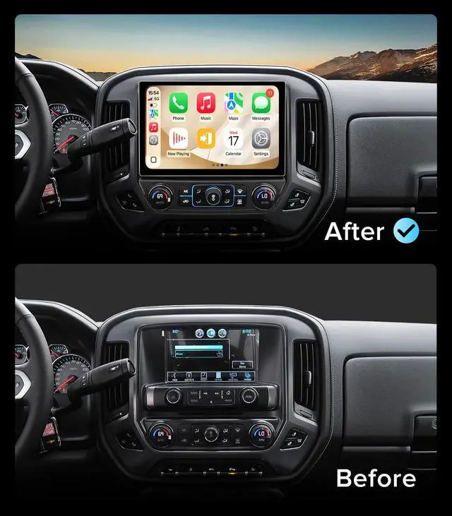 Alt view image 2 of 7 - 11.5''Car Radio for Chevy Silverado Radio GMC Sierra Stereo 2014-2018 | Wireless CarPlay & Android Auto/4GB RAM + 64GB ROM/Android 13 /5G WiFi/TouchScreen/FM/AM/plug-and-play