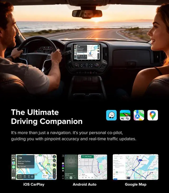 Alt view image 5 of 7 - 11.5''Car Radio for Chevy Silverado Radio GMC Sierra Stereo 2014-2018 | Wireless CarPlay & Android Auto/4GB RAM + 64GB ROM/Android 13 /5G WiFi/TouchScreen/FM/AM/plug-and-play