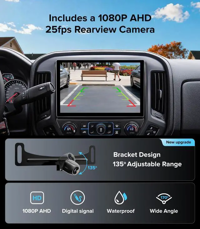 Alt view image 7 of 7 - 11.5''Car Radio for Chevy Silverado Radio GMC Sierra Stereo 2014-2018 | Wireless CarPlay & Android Auto/4GB RAM + 64GB ROM/Android 13 /5G WiFi/TouchScreen/FM/AM/plug-and-play
