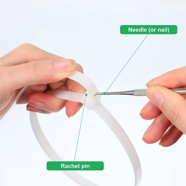 Alt view image 4 of 7 - 100 Pcs 36 Inch White Zip Ties Heavy Duty Cable Ties for Indoor and Outdoor Binding Fences, Awnings Tying, Branches Bundling of Crops