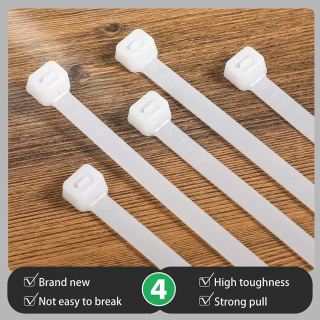 Alt view image 6 of 7 - 100 Pcs 36 Inch White Zip Ties Heavy Duty Cable Ties for Indoor and Outdoor Binding Fences, Awnings Tying, Branches Bundling of Crops