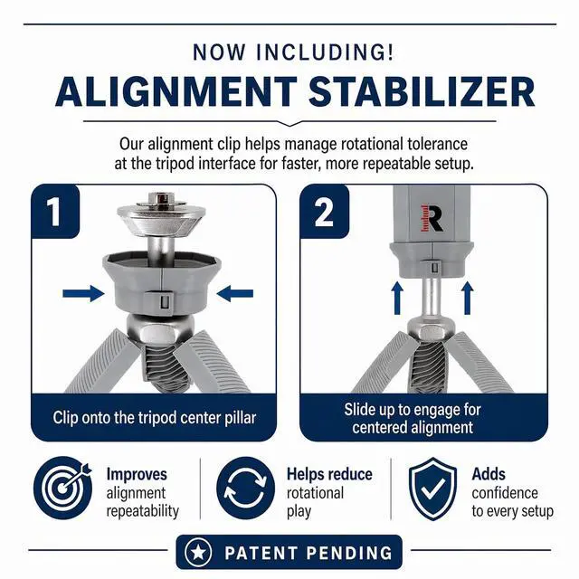Alt view image 5 of 7 - Laser Alignment and Leveling Stand Compatible with Rapsodo MLM2PRO - V2 Heat Proof Design