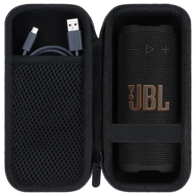 Main image of Storage Case Compatible with JBL Grip Ambient Light Portable Speaker (Black Case) | Hard shell, shockproof protection, compact speaker protection case, durable handle, easy to carry