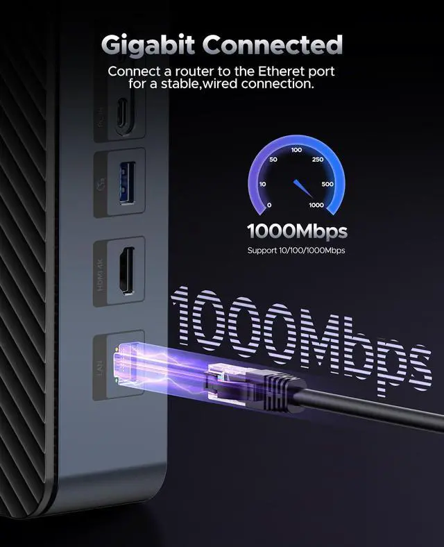 Alt view image 6 of 7 - 12-in-1 USB C Hub with M.2 + SATA 2.5/3.5 SSD/HDD Enclosure, USB C to HDMI Adapter 4K@60Hz,10Gbps USB A/USB C Data Ports, USB C Docking Station for Windows/mac OS D35M2