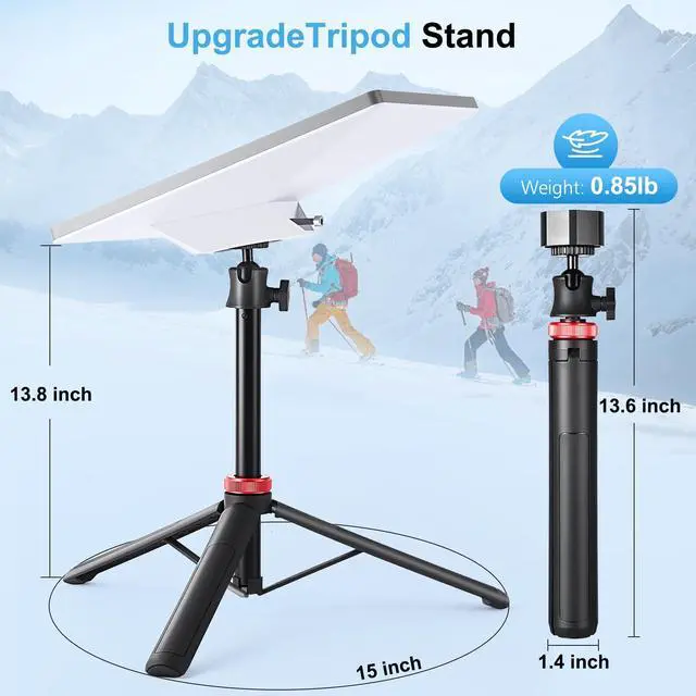Alt view image 4 of 7 - Starlink Mini Tripod Stand Mount with Aluminum Adapter,Portable & 360° Tilt | Compatible with Starlink Mini Terminal,Lightweight Ground Stand Mount for Outdoor Camping,RV, BackpacTravel