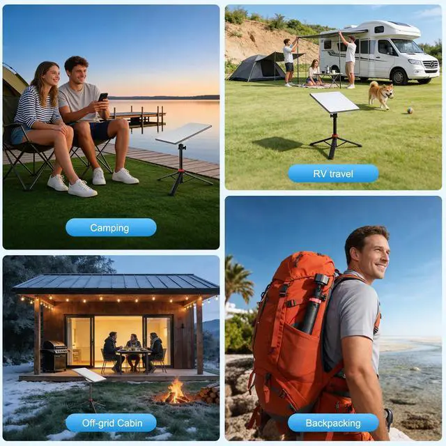 Alt view image 5 of 7 - Starlink Mini Tripod Stand Mount with Aluminum Adapter,Portable & 360° Tilt | Compatible with Starlink Mini Terminal,Lightweight Ground Stand Mount for Outdoor Camping,RV, BackpacTravel