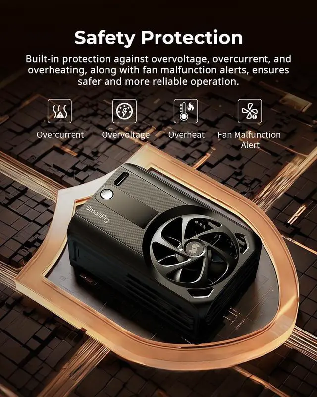 Alt view image 7 of 7 - TEC Cooling Fan Built-in Battery, External Camera Cooling System with TEC Cooling Module, for Sony A7 IV/A7S III/A7C II/A6700/ ZV-E10 / ZV-E10 II/FX3/FX30, for Canon R5/R5 II/R6 III/R6 V