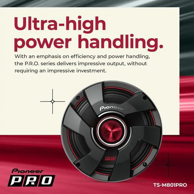 Alt view image 3 of 7 - P.R.O. Series TS-M801PRO 8" Car Speakers 600W Max | Perfect for High-SPL Builds and Pro-Level Car Audio