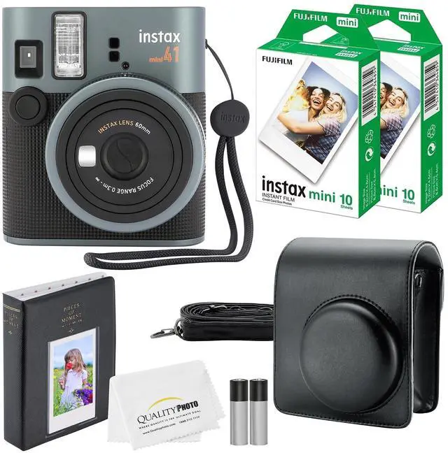 Main image of Instax Mini 41 Instant Camera + 20 Prints + Camera Case + Album and Quality Photo Microfiber Cloth
